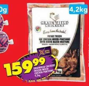 Shoprite GRAINFIELD CHICKENS FROZEN MIXED CHICKEN PORTIONS 4,2kg offer