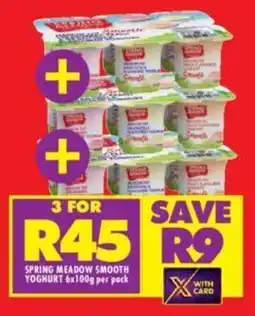 Shoprite SPRING MEADOW SMOOTH YOGHURT 6x100g per pack offer