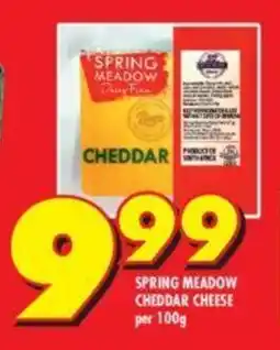 Shoprite SPRING MEADOW CHEDDAR CHEESE per 100g offer