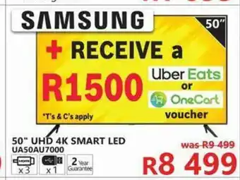 Tafelberg Furnishers Samsung - 50" UHD 4K Smart LED - UA50AU7000 offer