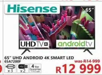 Tafelberg Furnishers Hisense - 65" UHD Android 4K Smart LED - 65A7200F offer