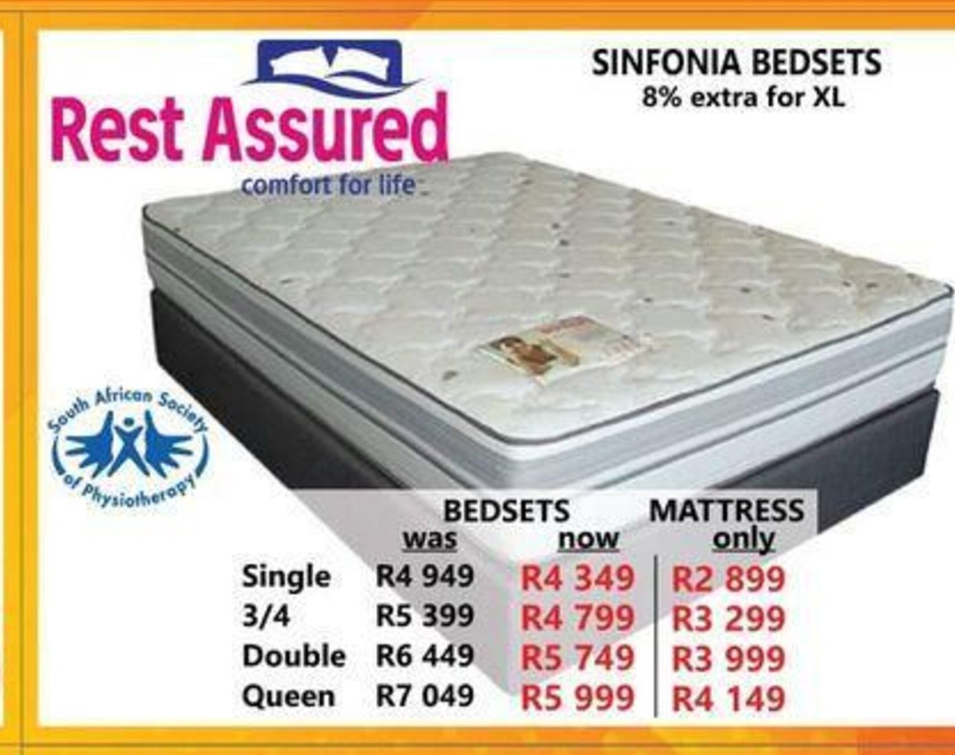 rest assured single mattress