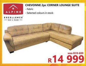 Tafelberg Furnishers Alpine - Chevonne 2pc Corner Lounge Suite offer