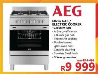 AEG - 60cm Gas / Electric Cooker - 10366mm-MN