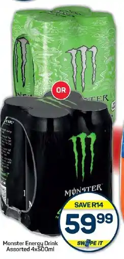 Pick n Pay Hypermarket Monster Energy Drink Assorted 4x500ml offer