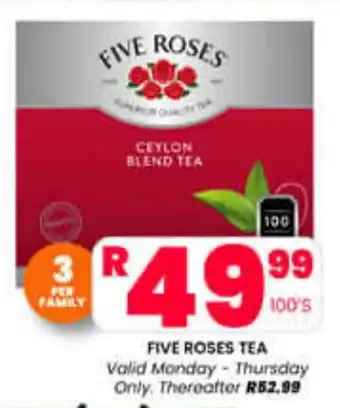Take 'n Pay FIVE ROSES TEA offer