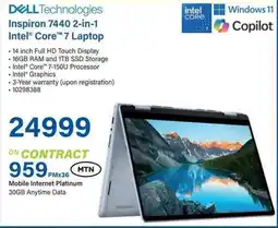 Incredible Connection DELL Inspiron 7440 2-in-1 Intel Core 7 Laptop offer