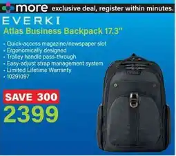 Incredible Connection Atlas Business Backpack 17.3" offer