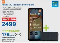 Incredible Connection Redmi 13C Includes Power Bank offer