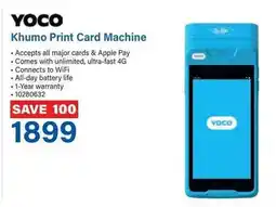 Khumo Print Card Machine