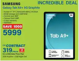 Incredible Connection SAMSUNG Galaxy Tab A9+ 5G Graphite offer