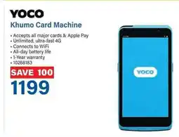 Incredible Connection YOCO Khumo Card Machine offer