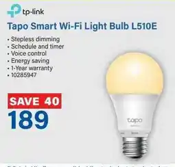 Incredible Connection Tapo Smart Wi-Fi Light Bulb L510E offer