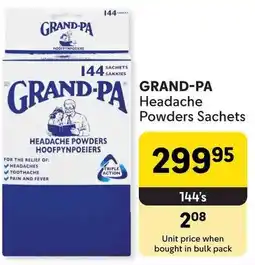 Makro GRAND-PA Headache Powders Sachets offer