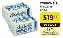 CORDON BLEU Margarine Bricks