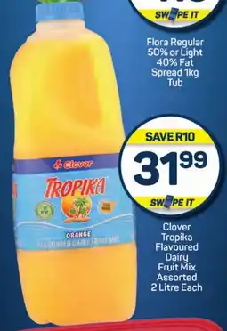 Pick n Pay Hypermarket Clover Tropika Flavoured Dairy Fruit Mix Assorted 2 Litre Each offer