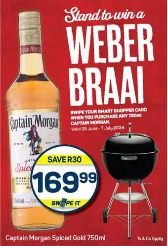 Pick n Pay Hypermarket Captain Morgan Spiced Gold 750ml offer