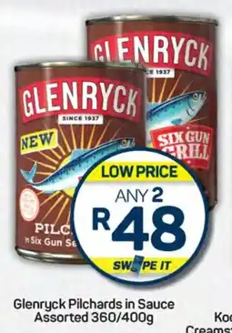 Pick n Pay Hypermarket Glenryck Pilchards in Sauce Assorted 360/400g offer