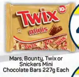 Mars, Bounty, Twix or Snickers Mini Chocolate Bars 227g Each