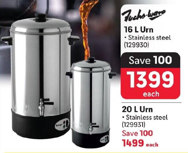 16 L Urn offer at Makro