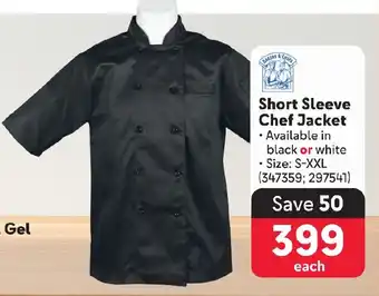 Makro Short Sleeve Chef Jacket offer