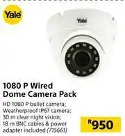 Builders Warehouse Yale 1080p Wired Dome Camera Pack offer