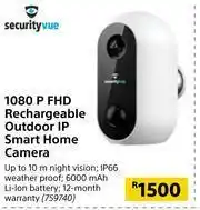 Builders Warehouse Securityvue 1080P FHD Rechargeable Outdoor IP Smart Home Camera offer