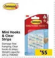 Command Mini Hooks & Clear Strips