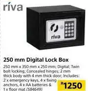 Builders Warehouse Riva 250mm Digital Lock Box-250mm x 350mm x 250mm offer