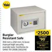 Builders Warehouse Yale Burglar Resistant Safe-350mm x 250mm offer