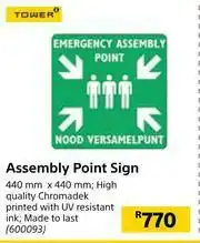 Builders Warehouse Tower Assembly Point Sign-440mm x 440mm offer