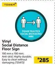 Builders Warehouse Tower Vinyl Social Distance Floor Sign-190mm x 190mm offer