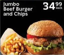 Oxford Freshmarket Jumbo Beef Burger and Chips offer