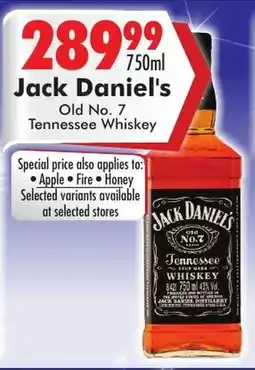 Prestons Jack Daniel's Old No. 7 Tennessee Whiskey offer