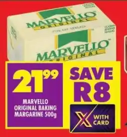Shoprite MARVELLO ORIGINAL BAKING MARGARINE 500g offer