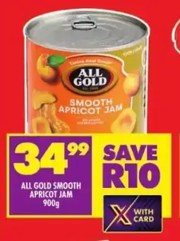 Shoprite ALL GOLD SMOOTH APRICOT JAM 900g offer