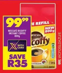 Shoprite NESCAFÈ RICOFFY INSTANT COFFEE 800g offer