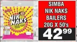 SIMBA NIK NAKS BAILERS 20G X 50's