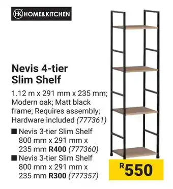 Builders Warehouse Nevis 4-tier Slim Shelf offer