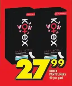 Shoprite KOTEX PANTYLINERS 40 per pack offer