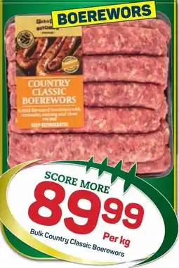 Pick n Pay Bulk Country Classic Boerewors offer