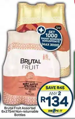 Pick n Pay Hypermarket Brutal Fruit Assorted 6x275ml Non-returnable Bottles offer