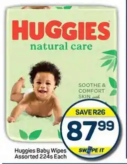 Pick n Pay Hypermarket Huggies Baby Wipes Assorted 224s Each offer