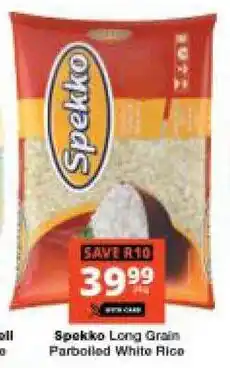 Checkers Spekko Long Grain Parboiled White Rice offer