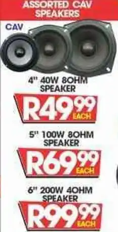 Soundtech Assorted CAV Speakers 5" 100W 80HM offer