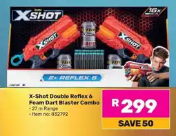 Game X-Shot Double Reflex 6 Foam Dart Blaster Combo offer