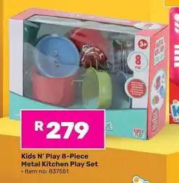 Game Kids N' Play 8-Piece Metal Kitchen Play Set offer