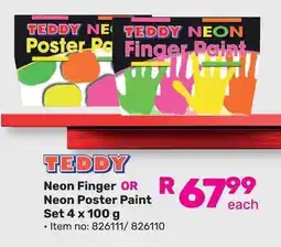 Game Neon Finger OR Neon Poster Paint Set 4 x 100 g offer