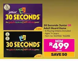 30 Seconds Junior OR Adult Board Game