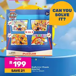 Game Grafix 4-in-1 Puzzle Assorted offer